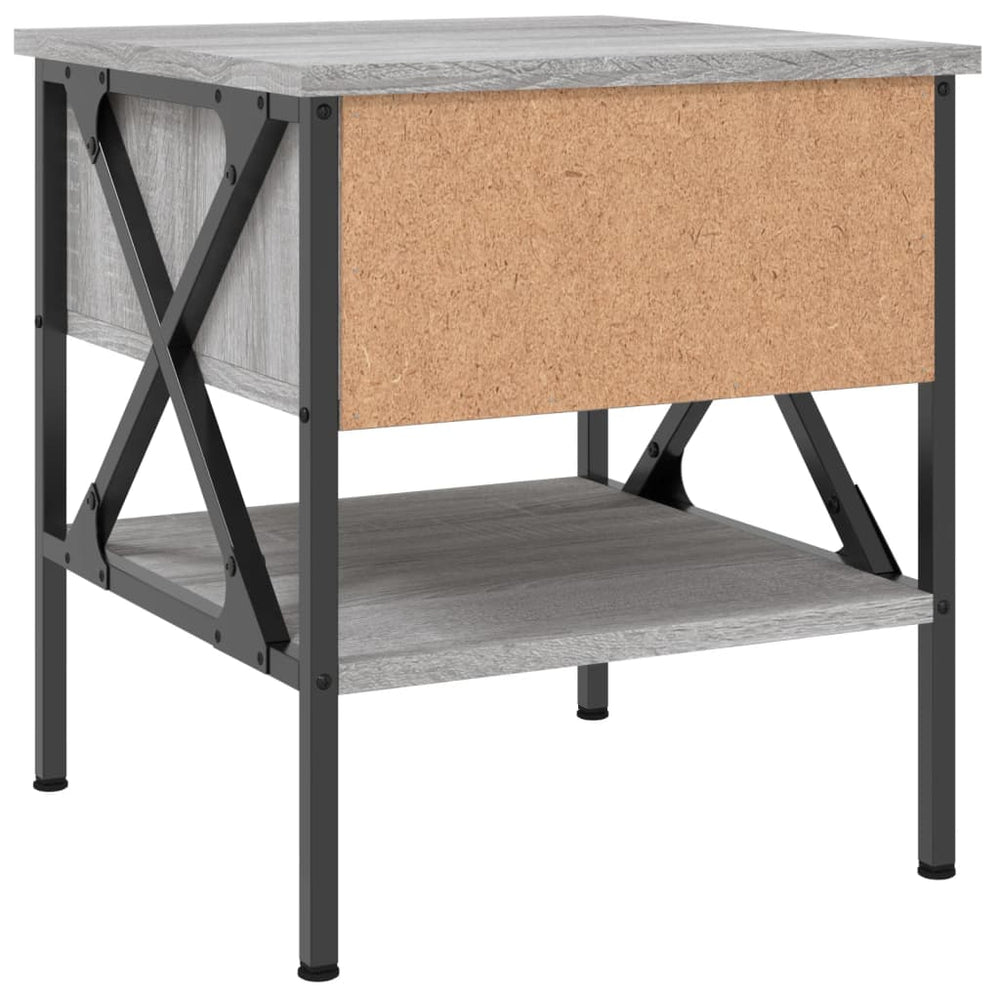 Nachtkastjes 2 st 40x42x45 cm bewerkt hout grijs sonoma eiken MeubelReus