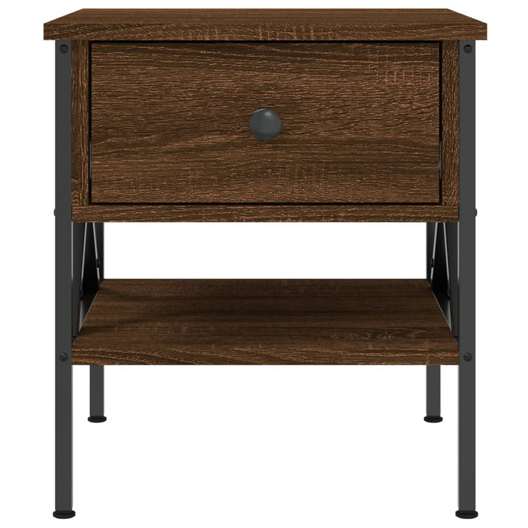 Nachtkastjes 2 st 40x42x45 cm bewerkt hout bruin eikenkleur MeubelReus