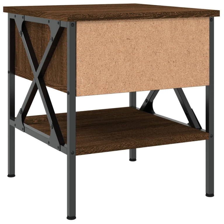 Nachtkastjes 2 st 40x42x45 cm bewerkt hout bruin eikenkleur MeubelReus