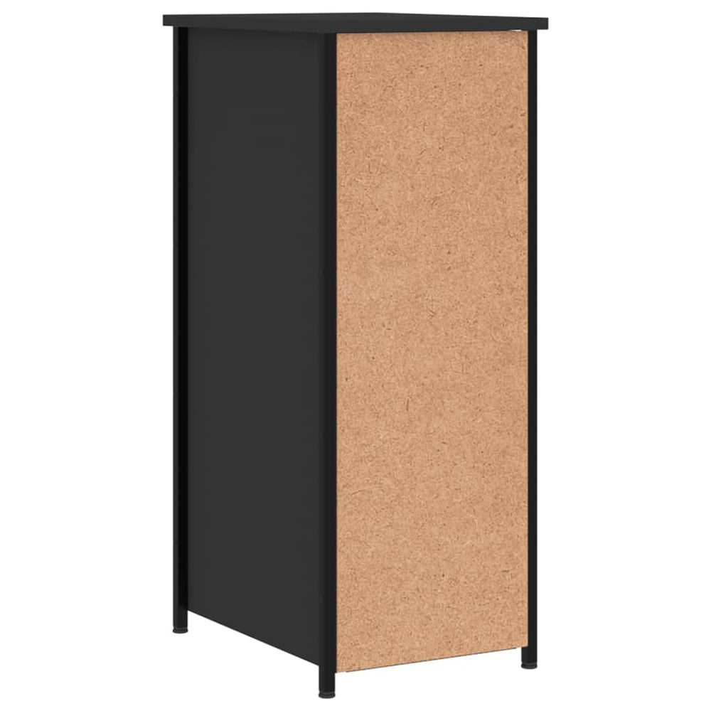 Nachtkastje 32x42x80 cm bewerkt hout zwart MeubelReus