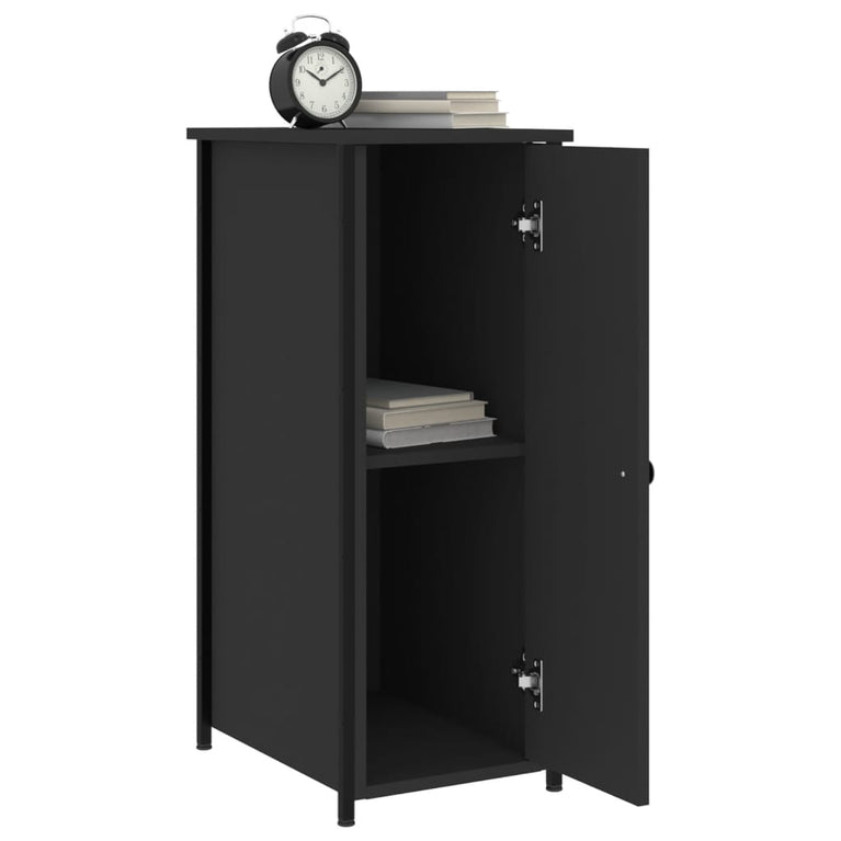 Nachtkastjes 2 st 32x42x80 cm bewerkt hout zwart MeubelReus