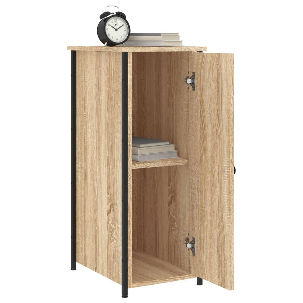 Nachtkastje 32x42x80 cm bewerkt hout sonoma eikenkleurig MeubelReus