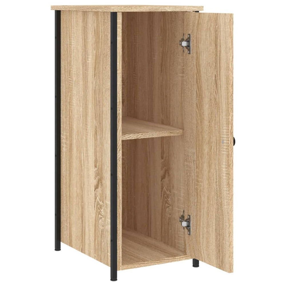 Nachtkastje 32x42x80 cm bewerkt hout sonoma eikenkleurig MeubelReus