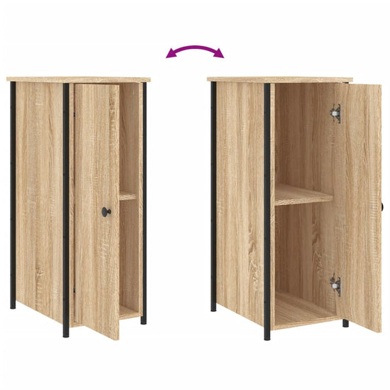 Nachtkastje 32x42x80 cm bewerkt hout sonoma eikenkleurig MeubelReus