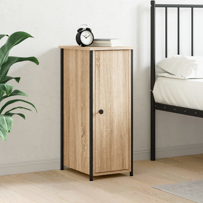 Nachtkastje 32x42x80 cm bewerkt hout sonoma eikenkleurig MeubelReus
