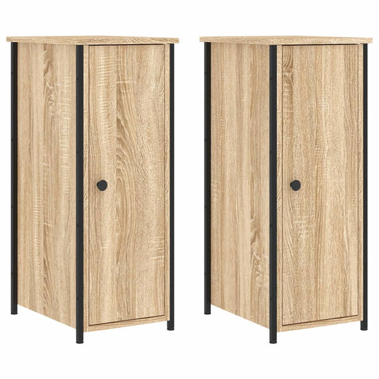 Nachtkastjes 2 st 32x42x80 cm bewerkt hout sonoma eikenkleurig MeubelReus