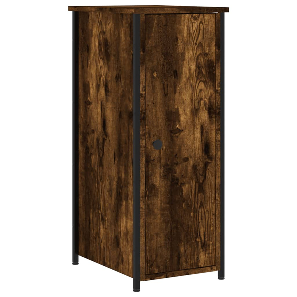 Nachtkastje 32x42x80 cm bewerkt hout gerookt eikenkleurig MeubelReus