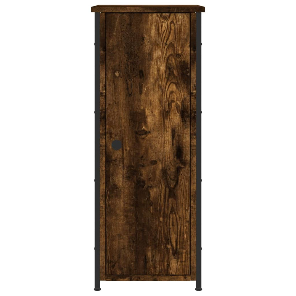 Nachtkastje 32x42x80 cm bewerkt hout gerookt eikenkleurig MeubelReus