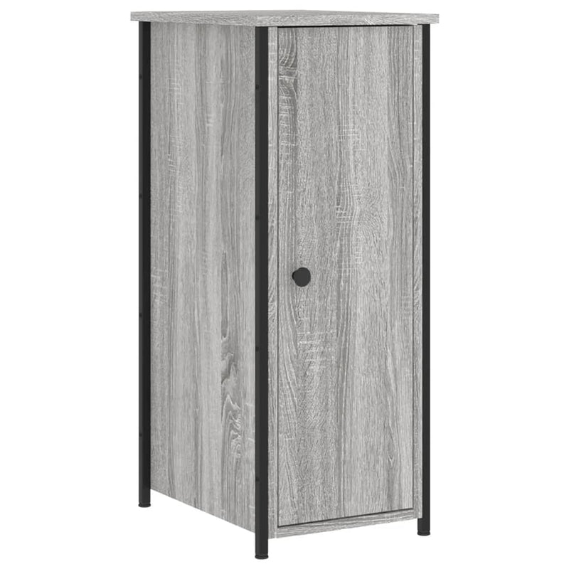 Nachtkastje 32x42x80 cm bewerkt hout grijs sonoma eikenkleurig MeubelReus