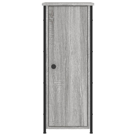 Nachtkastje 32x42x80 cm bewerkt hout grijs sonoma eikenkleurig MeubelReus