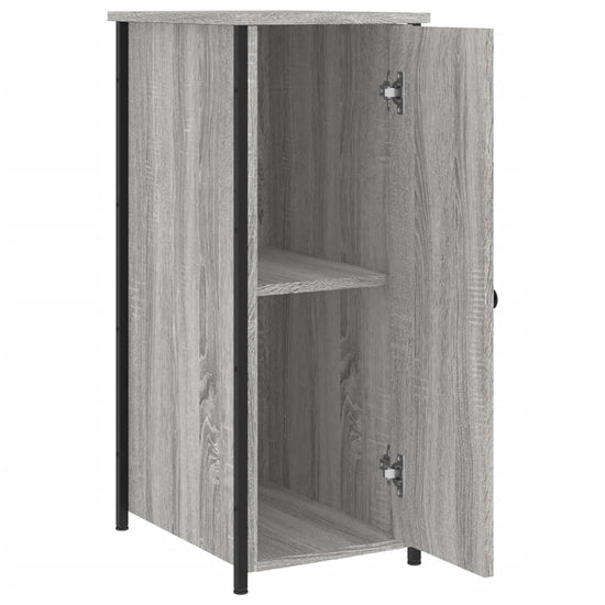 Nachtkastje 32x42x80 cm bewerkt hout grijs sonoma eikenkleurig MeubelReus