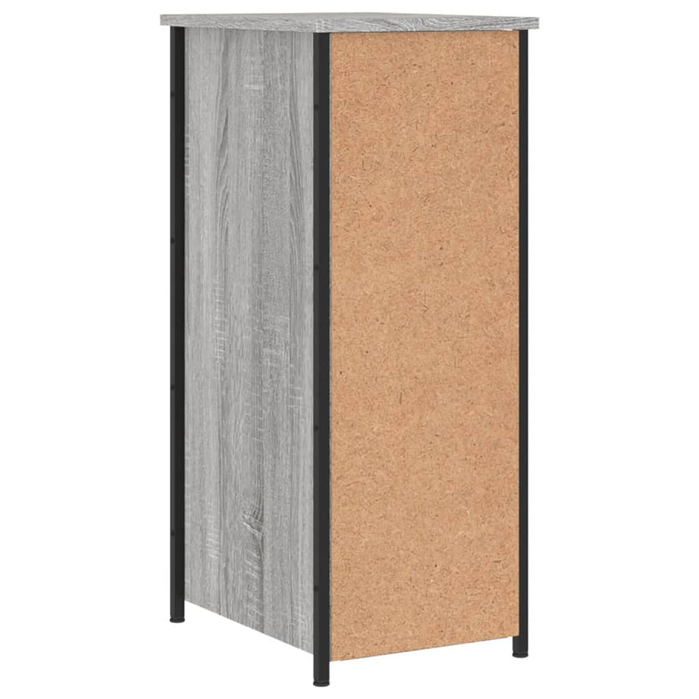Nachtkastje 32x42x80 cm bewerkt hout grijs sonoma eikenkleurig MeubelReus