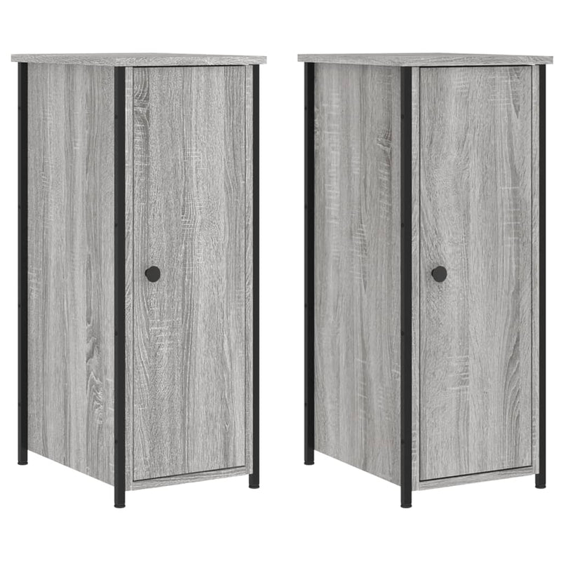 Nachtkastjes 2 st 32x42x80 cm bewerkt hout grijs sonoma eiken MeubelReus