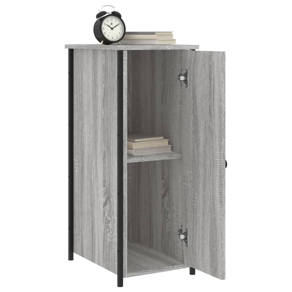 Nachtkastjes 2 st 32x42x80 cm bewerkt hout grijs sonoma eiken MeubelReus