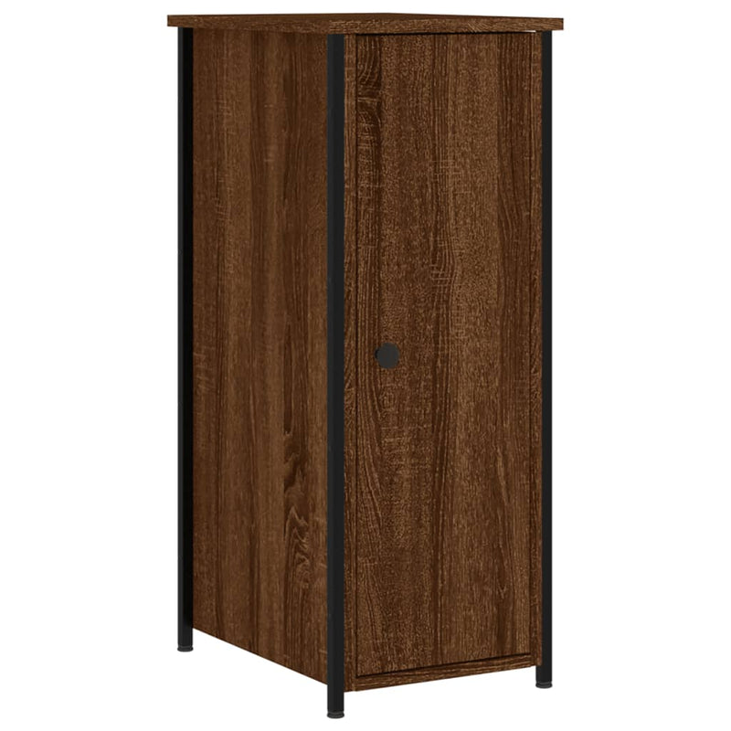 Nachtkastje 32x42x80 cm bewerkt hout bruin eikenkleur MeubelReus