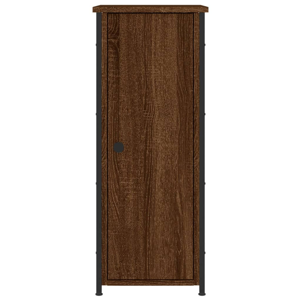 Nachtkastje 32x42x80 cm bewerkt hout bruin eikenkleur MeubelReus