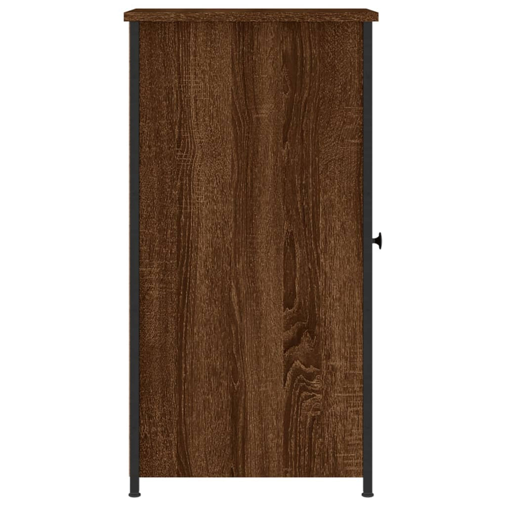 Nachtkastje 32x42x80 cm bewerkt hout bruin eikenkleur MeubelReus