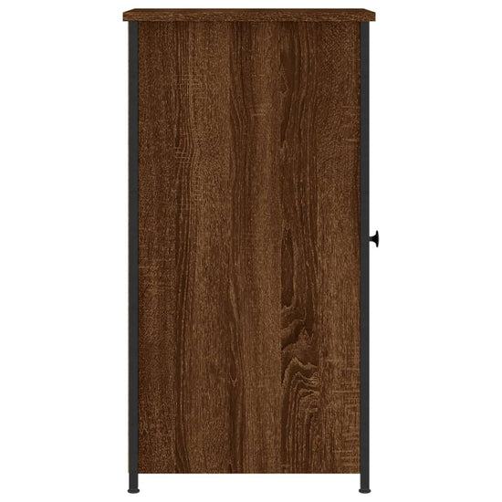 Nachtkastje 32x42x80 cm bewerkt hout bruin eikenkleur MeubelReus