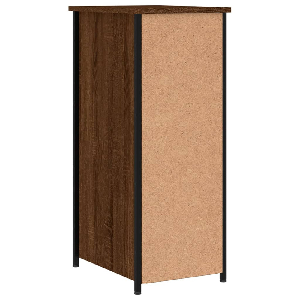 Nachtkastje 32x42x80 cm bewerkt hout bruin eikenkleur MeubelReus