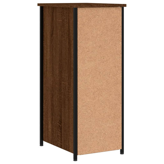 Nachtkastje 32x42x80 cm bewerkt hout bruin eikenkleur MeubelReus