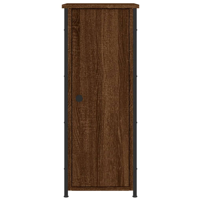 Nachtkastjes 2 st 32x42x80 cm bewerkt hout bruin eikenkleur MeubelReus