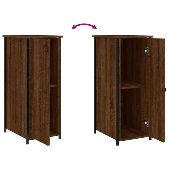 Nachtkastjes 2 st 32x42x80 cm bewerkt hout bruin eikenkleur MeubelReus
