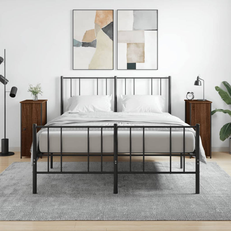 Nachtkastjes 2 st 32x42x80 cm bewerkt hout bruin eikenkleur MeubelReus