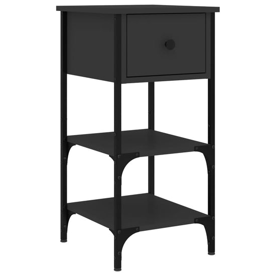 Nachtkastjes 2 st 34x36x70 cm bewerkt hout zwart MeubelReus