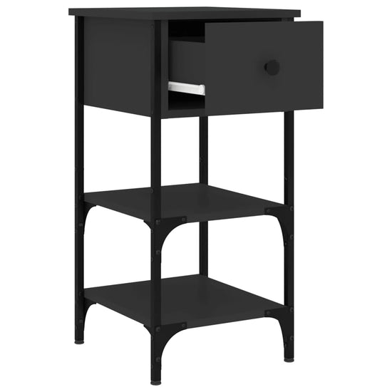 Nachtkastjes 2 st 34x36x70 cm bewerkt hout zwart MeubelReus