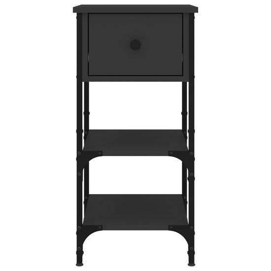 Nachtkastjes 2 st 34x36x70 cm bewerkt hout zwart MeubelReus