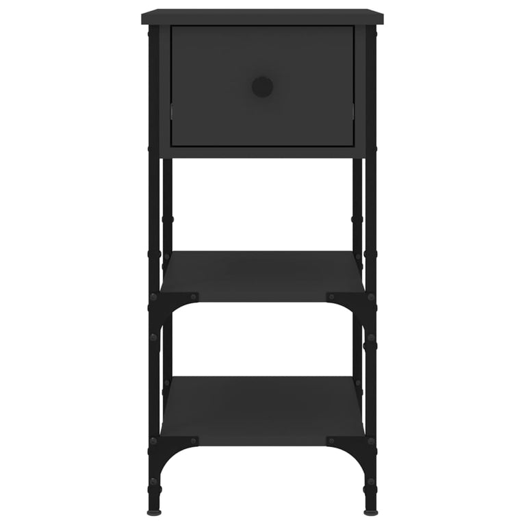 Nachtkastjes 2 st 34x36x70 cm bewerkt hout zwart MeubelReus