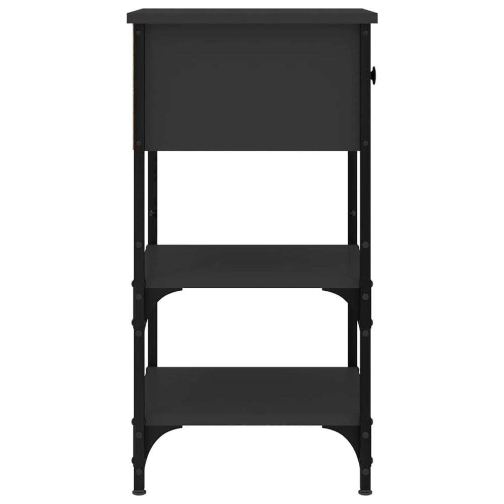 Nachtkastjes 2 st 34x36x70 cm bewerkt hout zwart MeubelReus