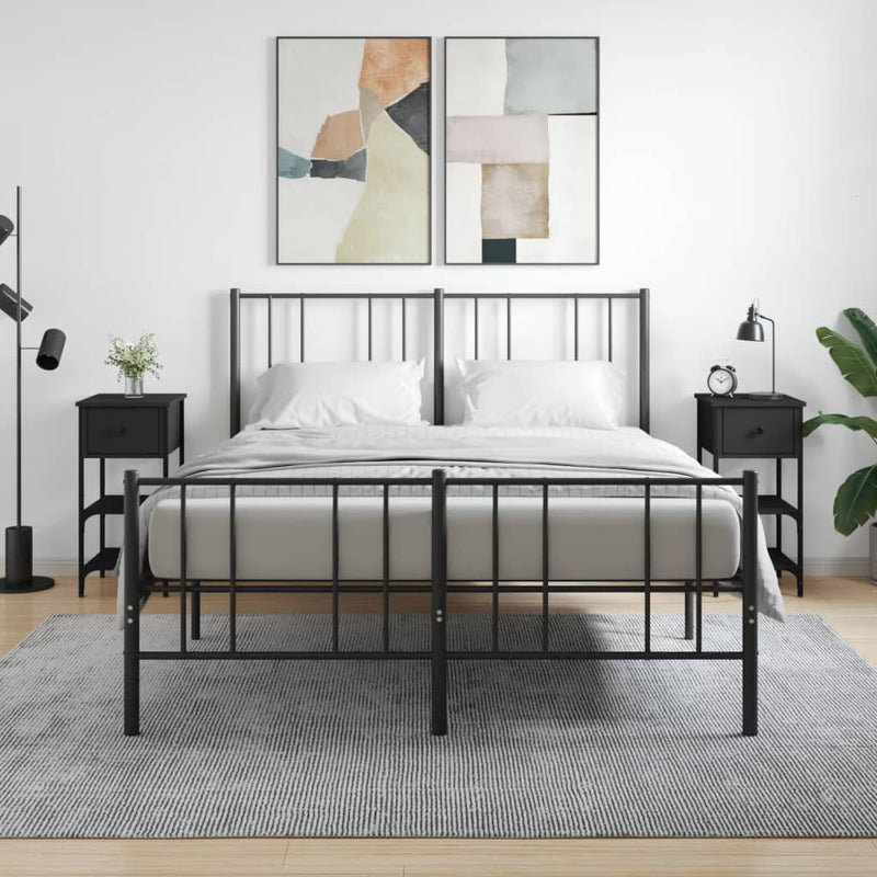 Nachtkastjes 2 st 34x36x70 cm bewerkt hout zwart MeubelReus