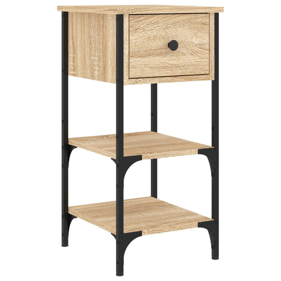 Nachtkastjes 2 st 34x36x70 cm bewerkt hout sonoma eikenkleurig MeubelReus