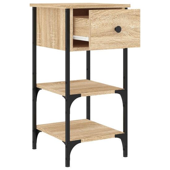 Nachtkastjes 2 st 34x36x70 cm bewerkt hout sonoma eikenkleurig MeubelReus
