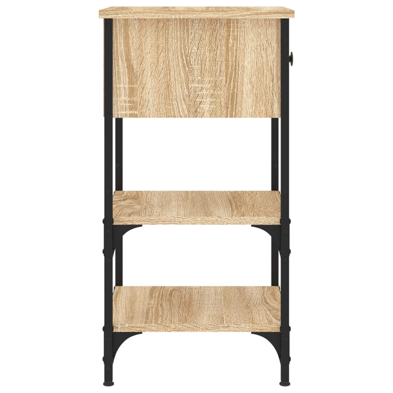 Nachtkastjes 2 st 34x36x70 cm bewerkt hout sonoma eikenkleurig MeubelReus