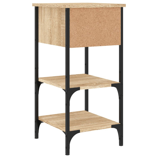 Nachtkastjes 2 st 34x36x70 cm bewerkt hout sonoma eikenkleurig MeubelReus