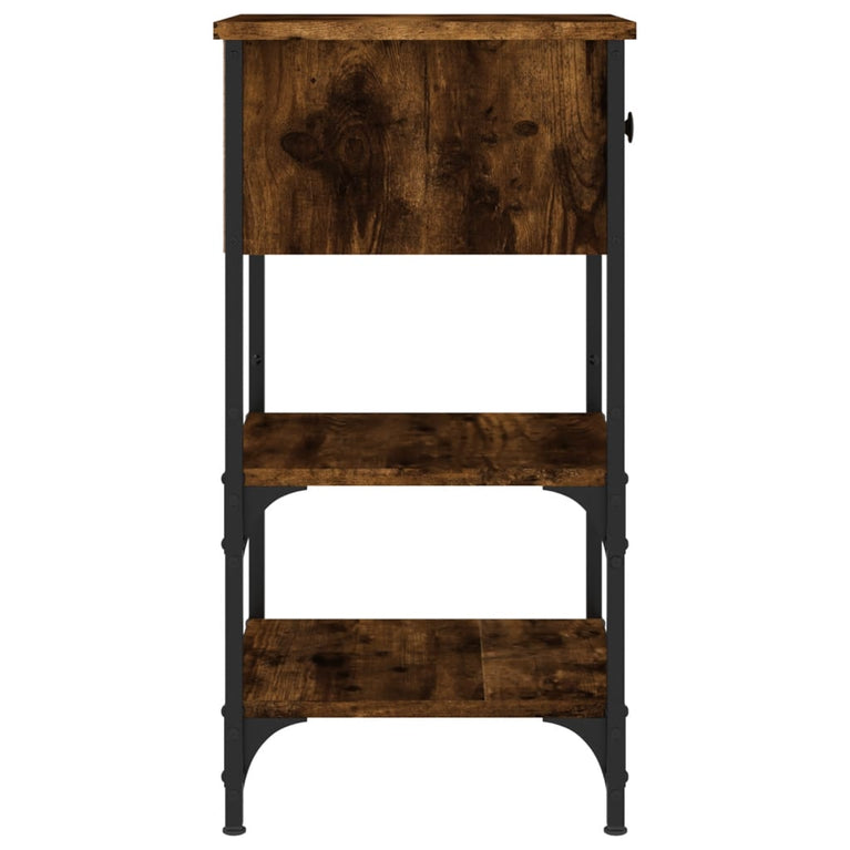 Nachtkastjes 2 st 34x36x70 cm bewerkt hout gerookt eikenkleurig MeubelReus