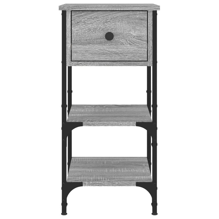 Nachtkastjes 2 st 34x36x70 cm bewerkt hout grijs sonoma eiken MeubelReus