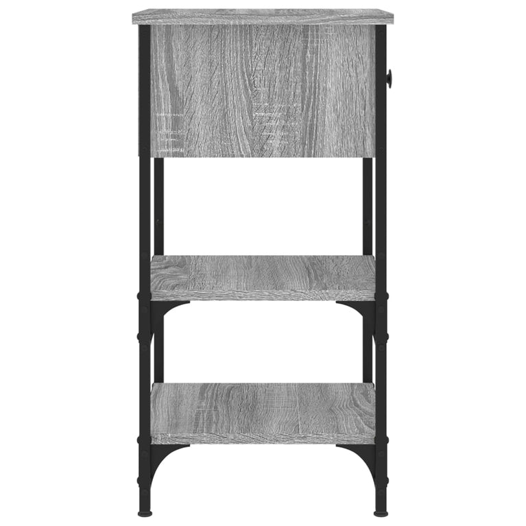 Nachtkastjes 2 st 34x36x70 cm bewerkt hout grijs sonoma eiken MeubelReus