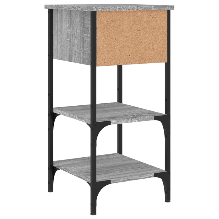 Nachtkastjes 2 st 34x36x70 cm bewerkt hout grijs sonoma eiken MeubelReus