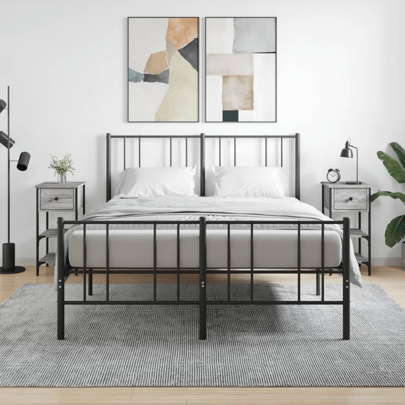 Nachtkastjes 2 st 34x36x70 cm bewerkt hout grijs sonoma eiken MeubelReus