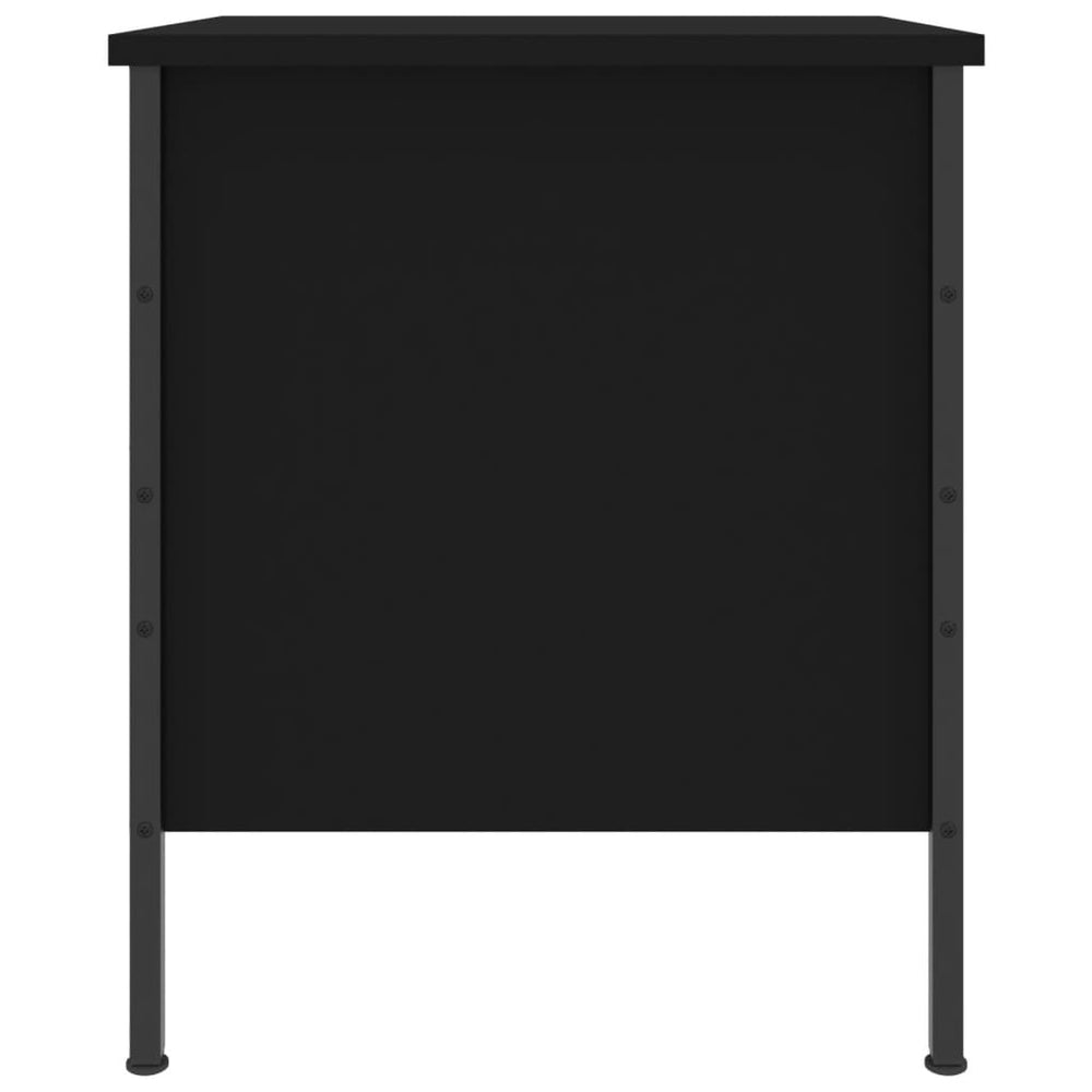 Nachtkastje 40x42x50 cm bewerkt hout zwart MeubelReus
