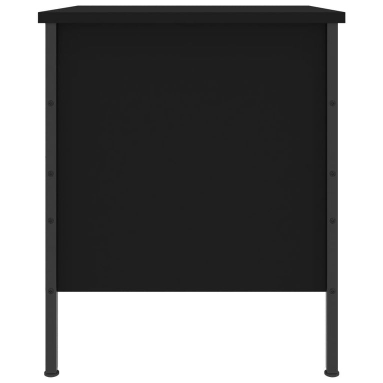 Nachtkastje 40x42x50 cm bewerkt hout zwart MeubelReus