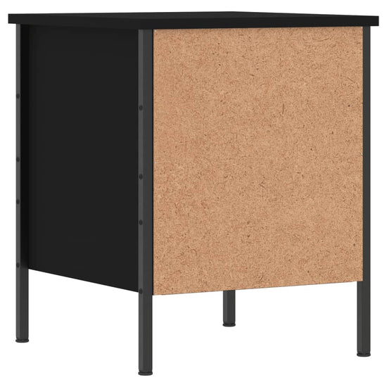 Nachtkastje 40x42x50 cm bewerkt hout zwart MeubelReus