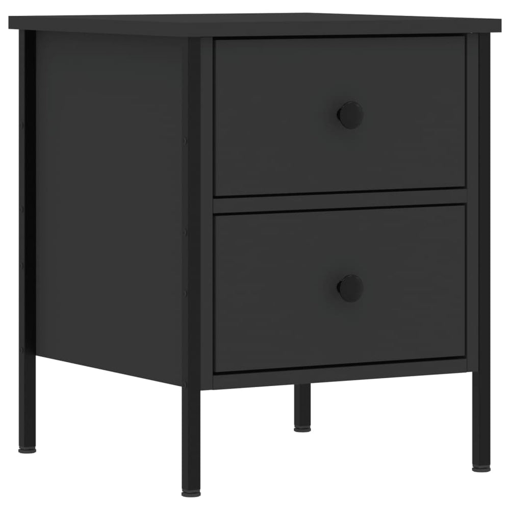 Nachtkastjes 2 st 40x42x50 cm bewerkt hout zwart MeubelReus