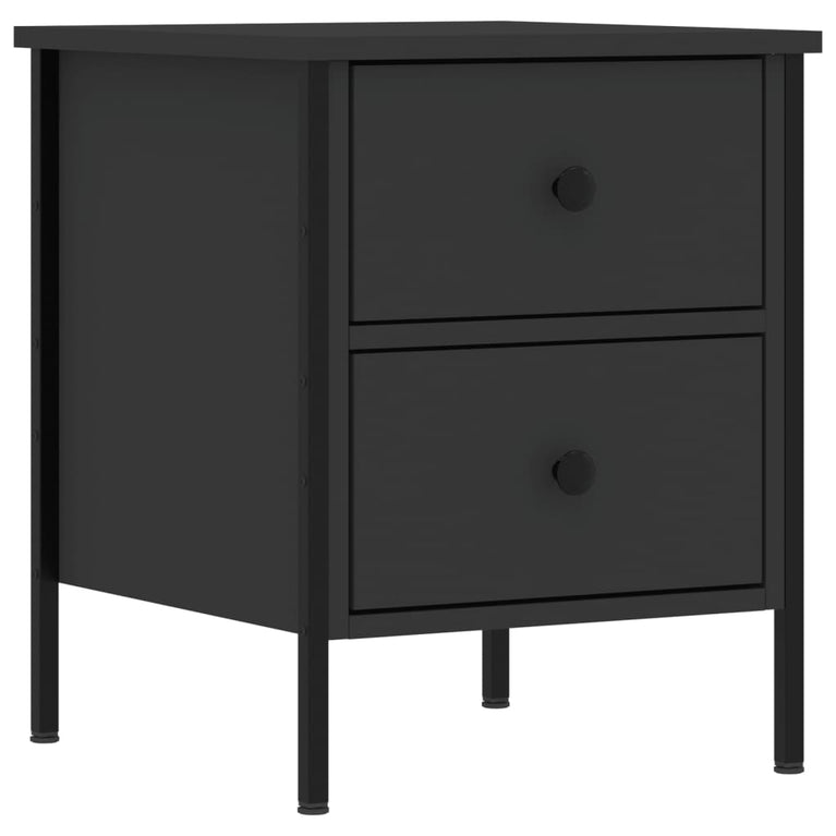 Nachtkastjes 2 st 40x42x50 cm bewerkt hout zwart MeubelReus