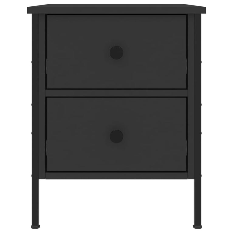 Nachtkastjes 2 st 40x42x50 cm bewerkt hout zwart MeubelReus