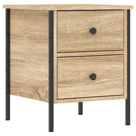 Nachtkastje 40x42x50 cm bewerkt hout sonoma eikenkleurig MeubelReus
