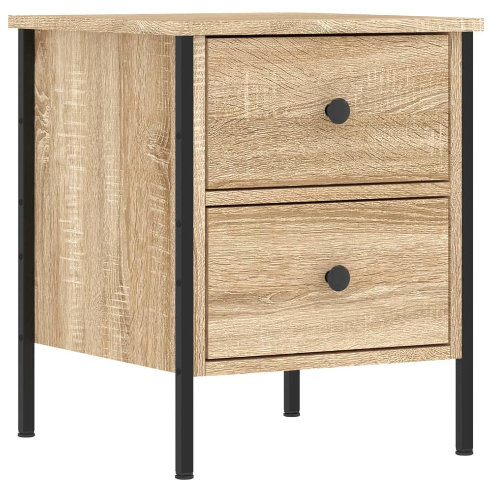 Nachtkastjes 2 st 40x42x50 cm bewerkt hout sonoma eikenkleurig MeubelReus